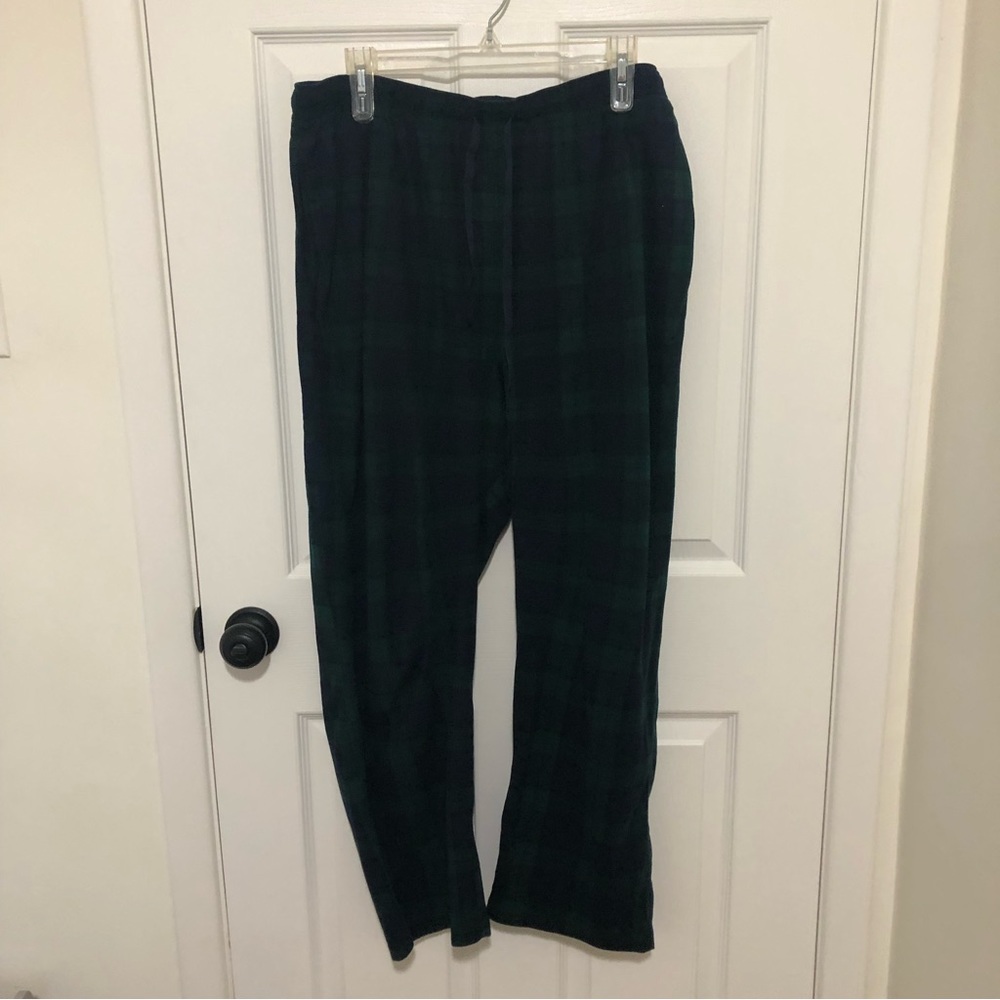 Nautica Men's Green Blue Blackwatch Plaid Loungewear Pajama Pants - Size XL